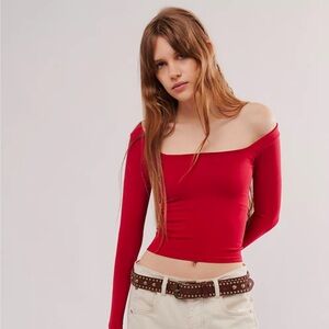 FREE PEOPLE Clean Lines Long Sleeve in discontinued CRAISIN color